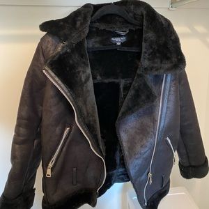 Black Faux Fur Jacket